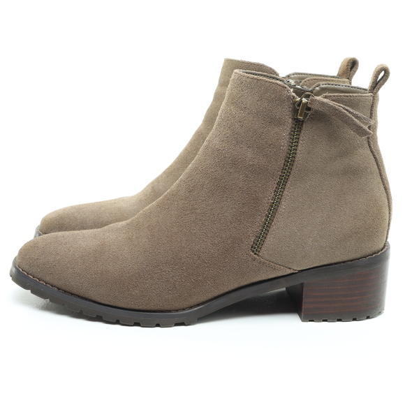 Blondo Samara Waterproof Suede Leather Ankle Boots Women 9.5 Gray/Brown - Picture 7 of 16